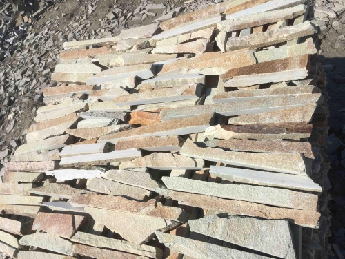 Горбушка златолит золотистый для облицовки купить в Ревде